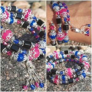 Statement memory wire bracelet